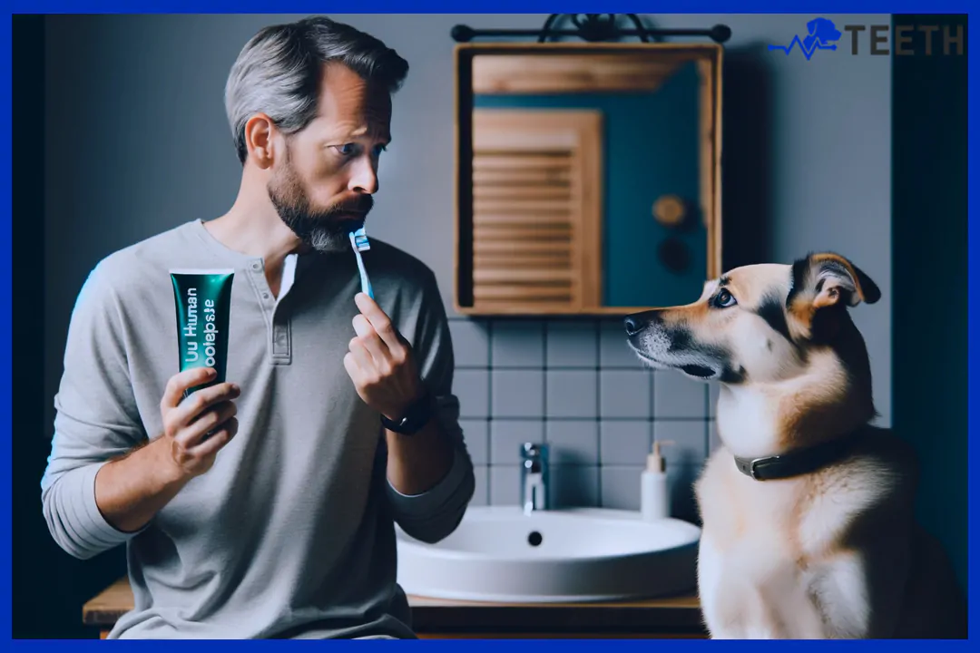 Can I brush my dog's teeth with human toothpaste?